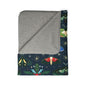 Christmas Night Garden Fleece Sherpa Blanket