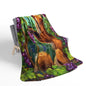 The Fox and the Grapes Fleece Sherpa Blanket