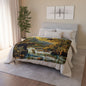 Fishing Bear Fleece Sherpa Blanket