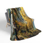 Fishing Bear Fleece Sherpa Blanket