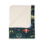 Christmas Night Garden Fleece Sherpa Blanket