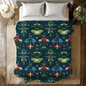 Christmas Night Garden Fleece Sherpa Blanket