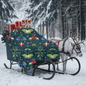 Christmas Night Garden Fleece Sherpa Blanket