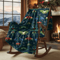 Christmas Night Garden Fleece Sherpa Blanket