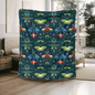 Christmas Night Garden Fleece Sherpa Blanket