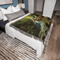 Doe and Fawn by the Waterfall Heirloom Woven Blanket