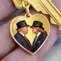 Donald and Melania Trump Heart Keychain