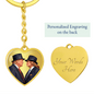 Donald and Melania Trump Heart Keychain
