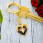Donald and Melania Trump Heart Keychain