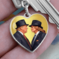 Donald and Melania Trump Heart Keychain