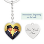Donald and Melania Trump Heart Keychain