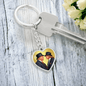 Donald and Melania Trump Heart Keychain