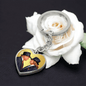 Donald and Melania Trump Heart Keychain