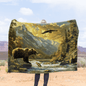 Fishing Bear Fleece Sherpa Blanket