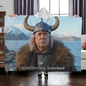 Good Morning, Greenland Hooded Sherpa Fleece Blanket