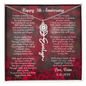 Happy Anniversary Flower Name Necklace