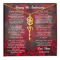 Happy Anniversary Flower Name Necklace