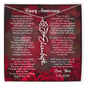 Happy Anniversary Flower Name Necklace