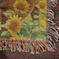 Mare and Foal in Sunflower Field Heirloom Woven Blanket
