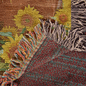Mare and Foal in Sunflower Field Heirloom Woven Blanket
