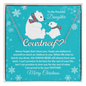 Merry Christmas To My Precious Daughter Heart Name Necklace