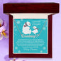 Merry Christmas To My Precious Daughter Heart Name Necklace