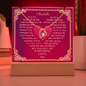 Personalized Love Poem Keepsake Acrylic and Forever Love Necklace