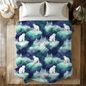 Polar Bears Fleece Sherpa Blanket