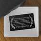Thank You Dad Engraved Metal Wallet Card
