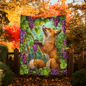 The Fox and the Grapes Fleece Sherpa Blanket