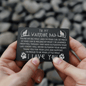 To My Warrior Dad Engraved Metal Wallet Card