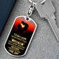 To My Son from Dad - Never Forget - Dog Tag with Swivel Keychain