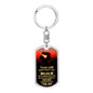 To My Son from Dad - Never Forget - Dog Tag with Swivel Keychain