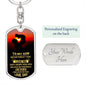 To My Son from Dad - Never Forget - Dog Tag with Swivel Keychain