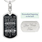 Gift for Son - Promise Me - Dog Tag with Swivel Keychain