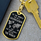 Gift for Grandpa - You Are the World - Dog Tag with Swivel Keychain