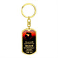 To My Son from Dad - Never Forget - Dog Tag with Swivel Keychain