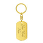 Gift for Grandpa - You Are the World - Dog Tag with Swivel Keychain
