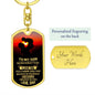 To My Son from Dad - Never Forget - Dog Tag with Swivel Keychain