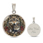 Mom and Baby Wolf Personalized Pendant