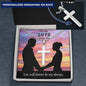 To the Love of My Life - Personalized Cross with Ball Chain