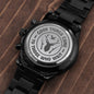 Good Things - Engraved Black Chronograph Watch
