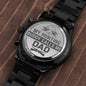 My Hunting Buddy - Engraved Black Chronograph Watch