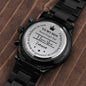 To My Son - Never Forget - Engraved Black Chronograph Watch