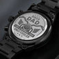 Biker Dad - Engraved Black Chronograph Watch