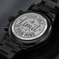 Your Only Limit - Engraved Black Chronograph Watch