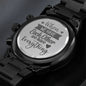 Each Other - Engraved Black Chronograph Watch