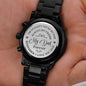 My Dad Engraved Black Chronograph Watch
