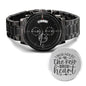 You Hold The Key - Engraved Black Chronograph Watch