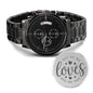 All of Me - Engraved Black Chronograph Watch